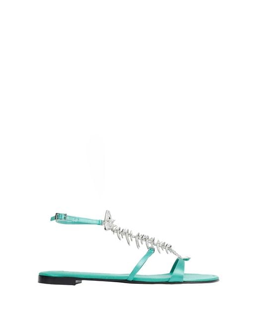 Giuseppe Zanotti Blue X Antonioli Slim 2.0 Flat Sandals
