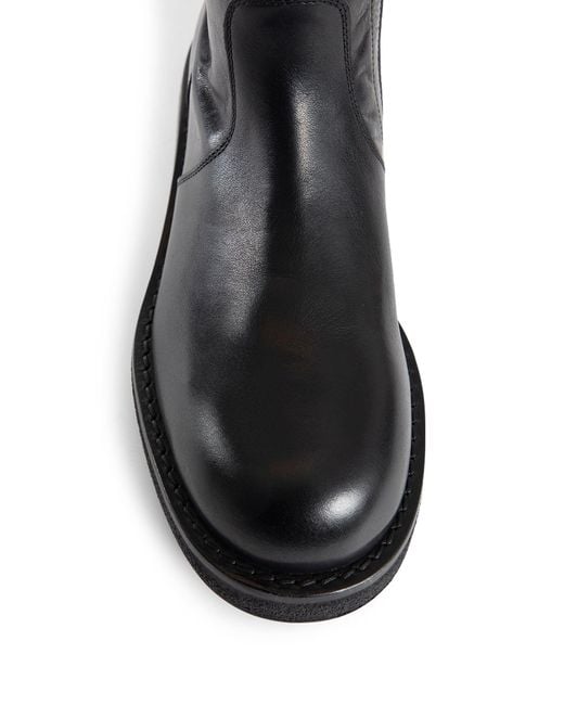 Ann Demeulemeester Black Kasi Leather Ankle Boots for men