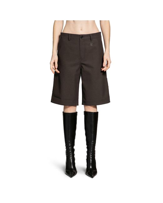 Courreges Gray Hammer Cotton Shorts