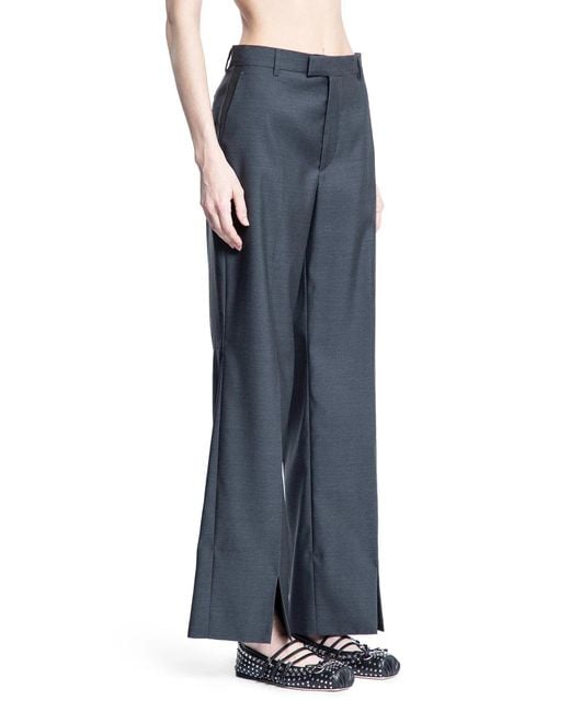 Gucci Blue Flared Tailored Trousers