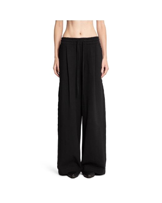 Thom Krom Black Pleated Wide Leg Sweatpants