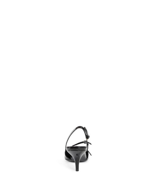 Miu Miu Black Patent Leather Slingbacks With Buckles