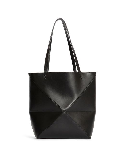 Loewe Black Medium Puzzle Fold Tote