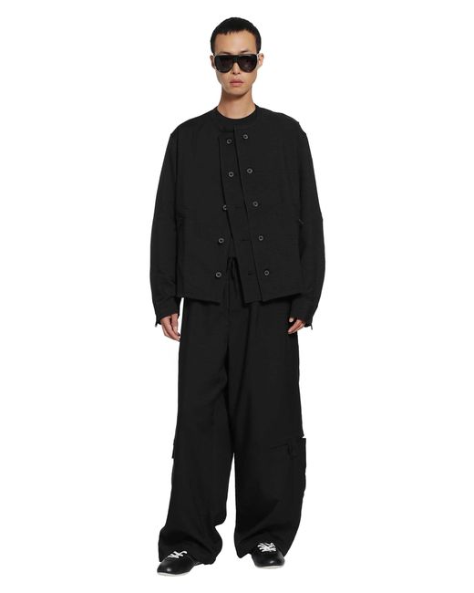 Y-3 Black Sport Uniform Collarless Blouson for men