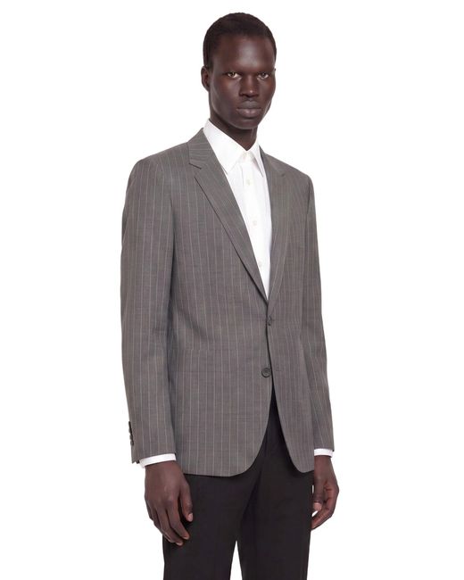 Valentino Gray Single-Breasted Blazer for men