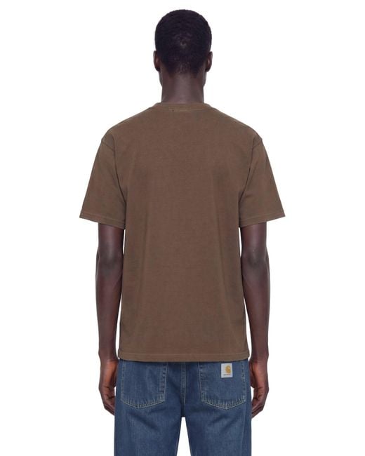 Carhartt Brown S/S Loose Pocket T-Shirt for men