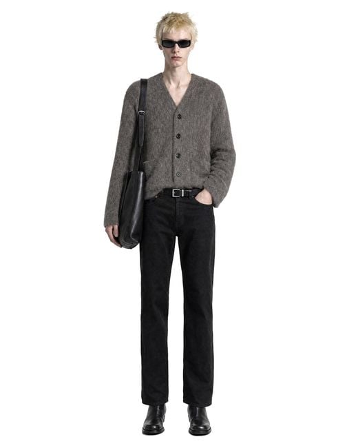 Our Legacy Gray Hairy Wool Cardigan for men