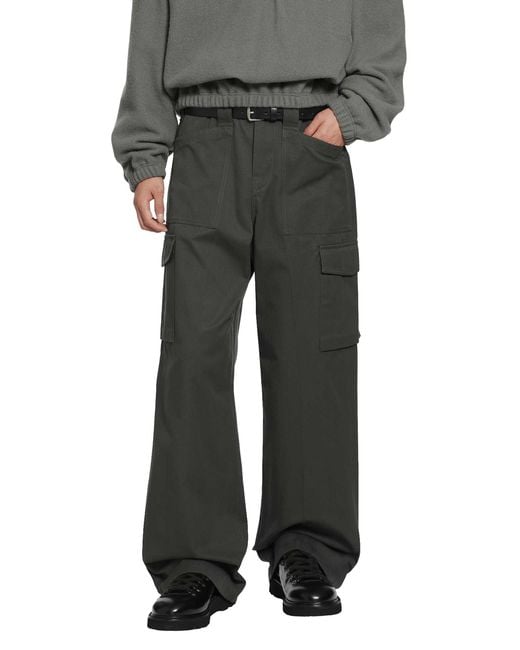 Rier Black Cargo Trousers for men