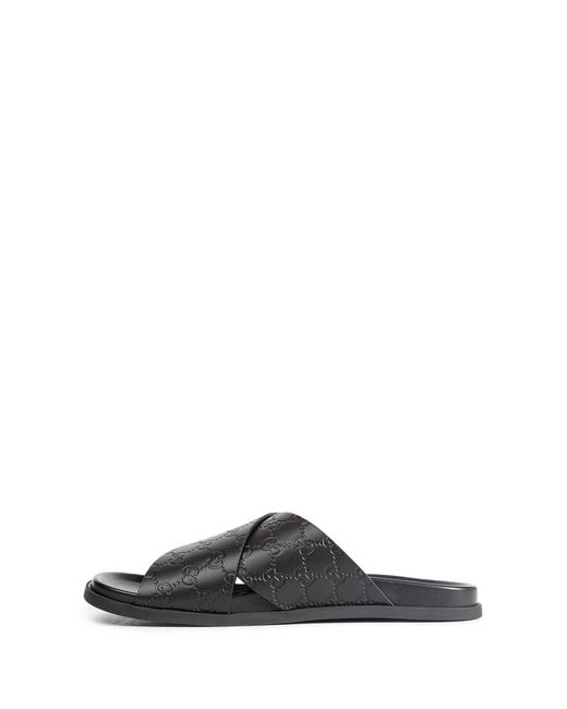 Gucci Black Rhein Criss-Cross S Gg Slip-On for men
