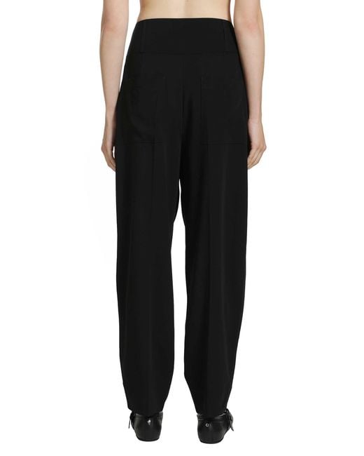 Totême Black Draped Balloon Trousers