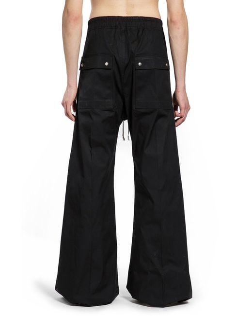 Rick Owens Black Temple Wide Bela Pants for men