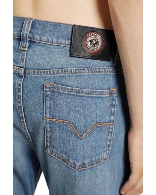 Versace Blue Tapered Jeans for men