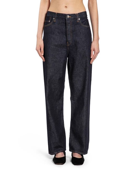 Totême  Blue Twisted Seam Full Length Jeans
