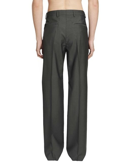Valentino Gray Wool Tailored Trousers for men