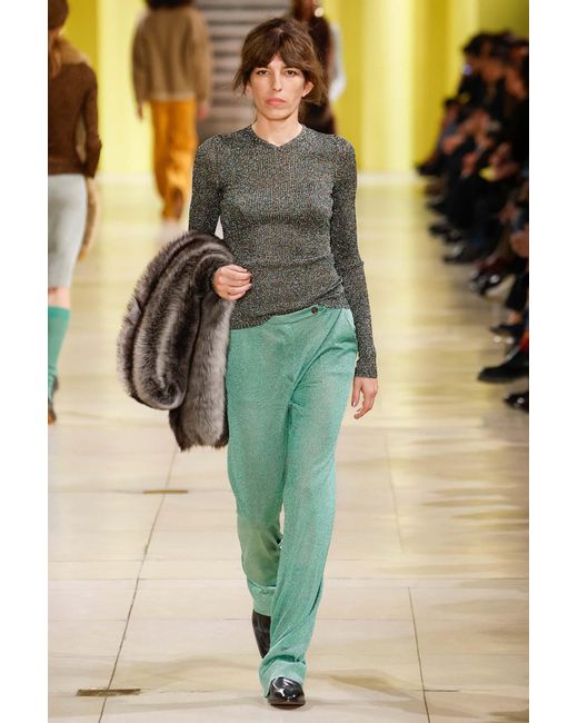 Miu Miu Green Lurex Pants