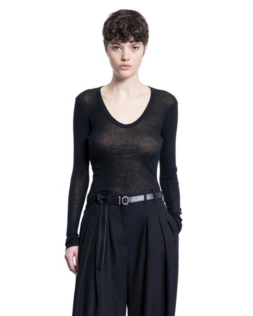 James Perse Blue Deep V Tee
