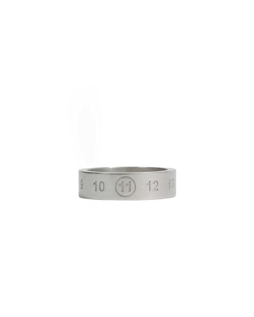 Maison Margiela Gray Numeric Ring 6.5 Mm for men
