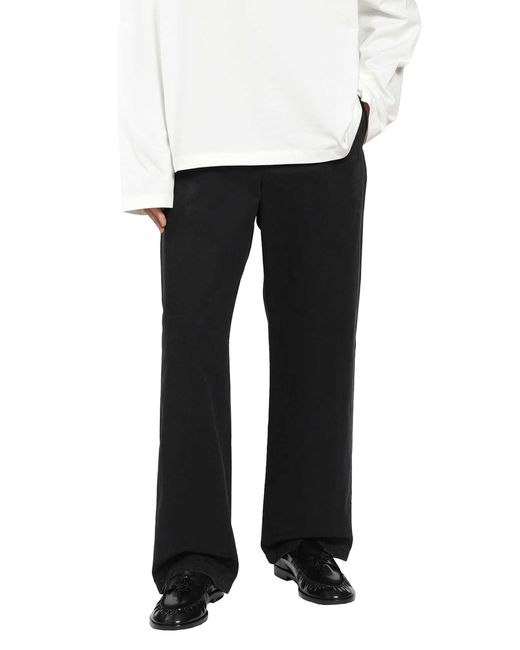 Jil Sander Black Cotton Drill Trousers for men