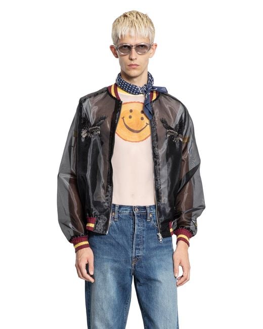 Kapital Black Sheer Pearl Mosquito Guard Souvenir Jacket for men
