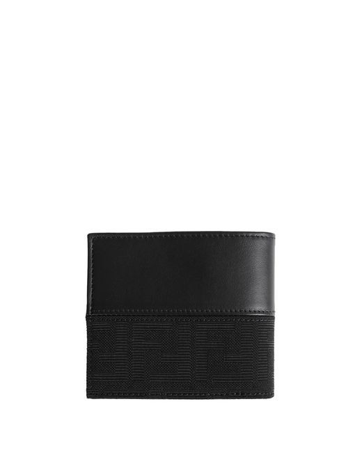 Fendi Black Ff Jacquard Wallet for men