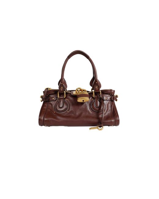 Chloé Brown Grained Leather Paddington Bag