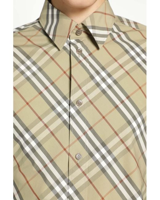 Burberry Natural Relaxed Fit Check Cotton Shirt for men
