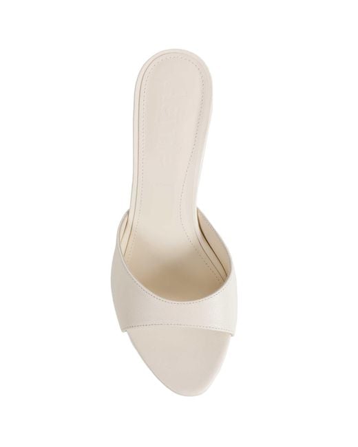 Aeyde White Samia Stiletto Mules