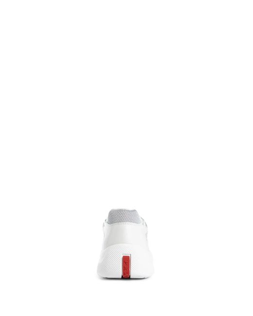 Prada White Leather America's Cup Sneakers for men
