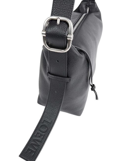 Loewe Black Medium Loop Hobo Bag for men