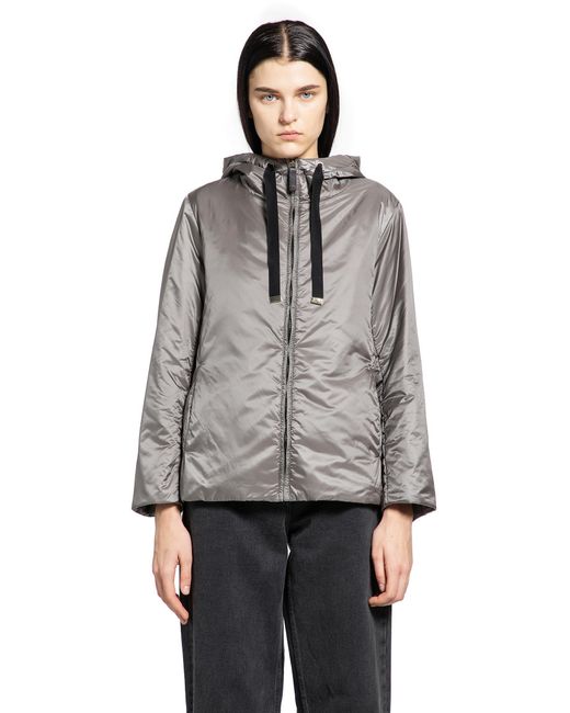 Max Mara Gray Greenh Padded Windbreaker