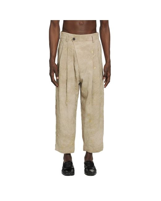 Ziggy Chen Natural Leaf Trousers for men