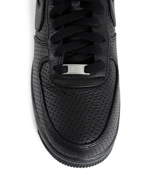 Nike Black Air Force 1 Leather Sneakers for men