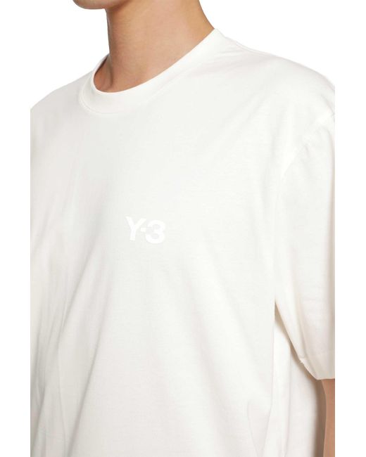 Y-3 White Regular Short Sleeve Tee for men