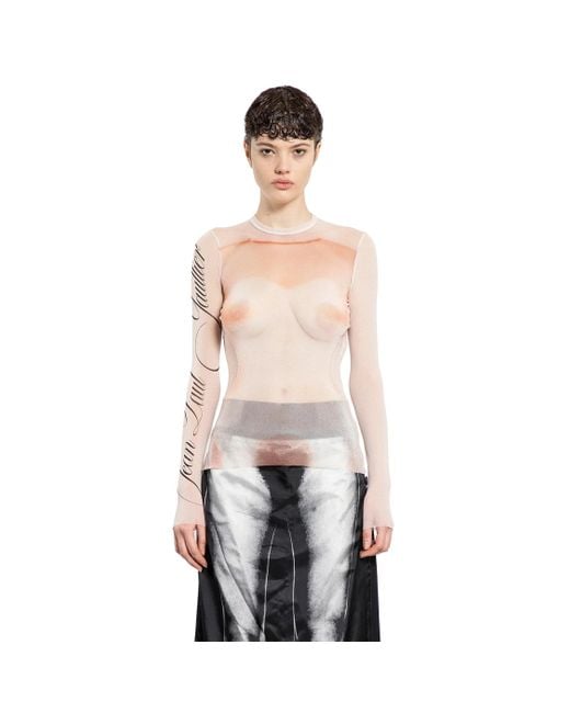 Jean Paul Gaultier Pink 'Le Classique' Long Sleeve Top