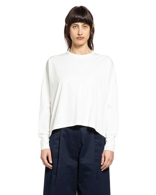 Studio Nicholson White Loop Long Sleeve T-Shirt