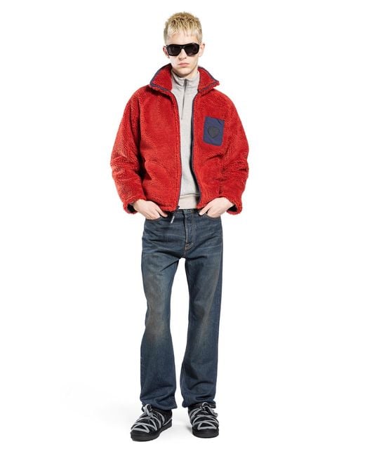 Human Made Red Fleece Jacket for men