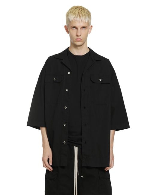 Rick Owens Black Temple Magnum Tommy Shirt for men