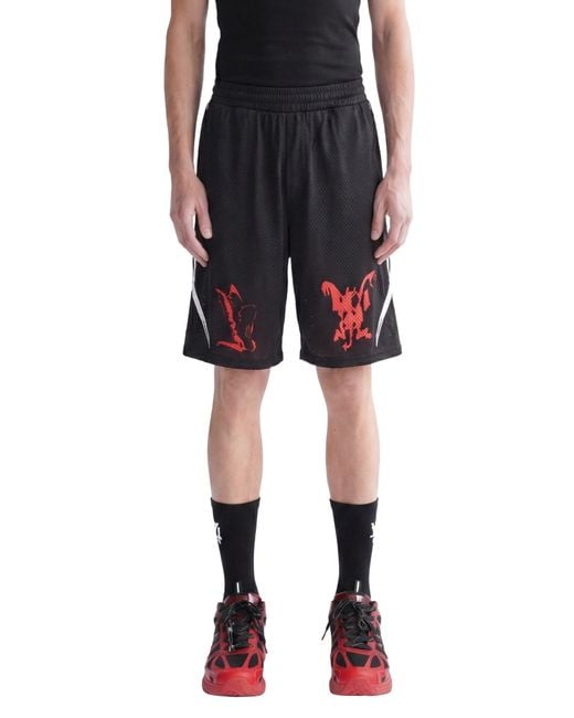 44 Label Group Black Y2K Shorts for men
