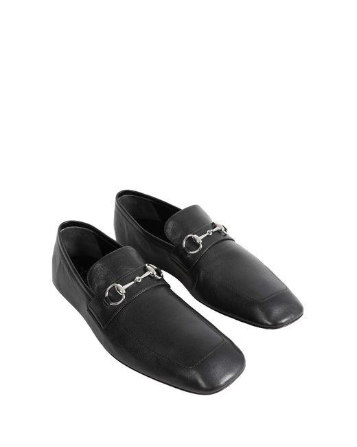 Gucci Black Leather Loafers for men
