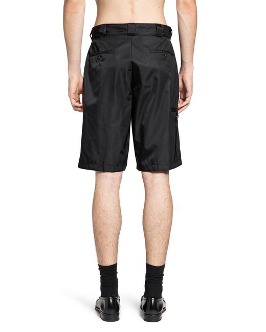 Prada Black Re-Nylon Shorts for men