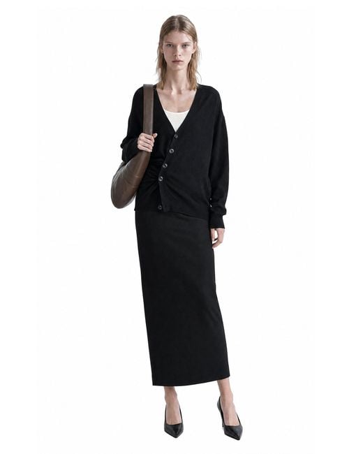 Lemaire Black Relaxed Twisted Cardigan