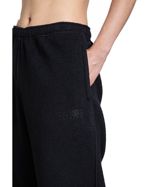 MM6 by Maison Martin Margiela Black Fleece Sweatpants for men