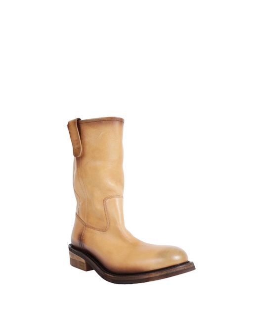 Miu Miu Natural Foule Leather Boots