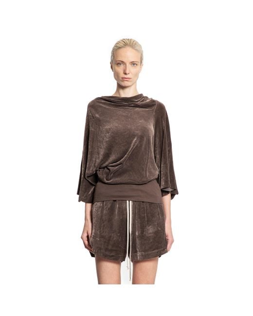 Rick Owens Brown Concordians Cylinder Top