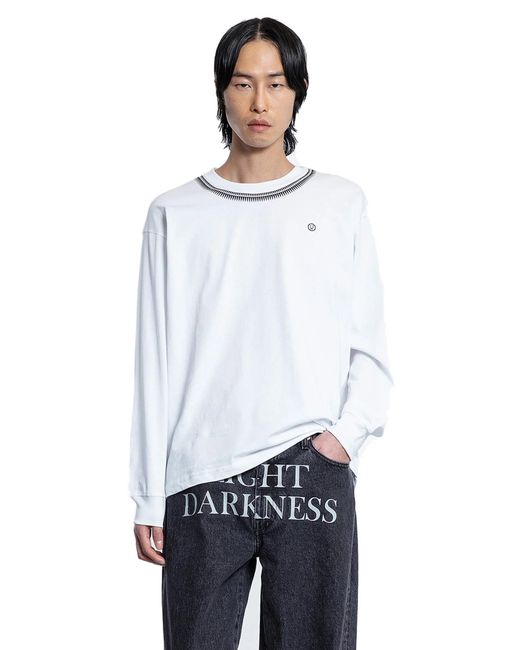 Undercover White Levi's Collaboration Cotton Jersey Long Sleeve Tee for men