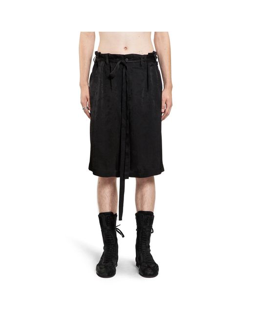 Ann Demeulemeester Black Pedro Lounge Shorts for men