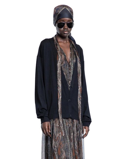 Saint Laurent Blue Oversized Cardigan