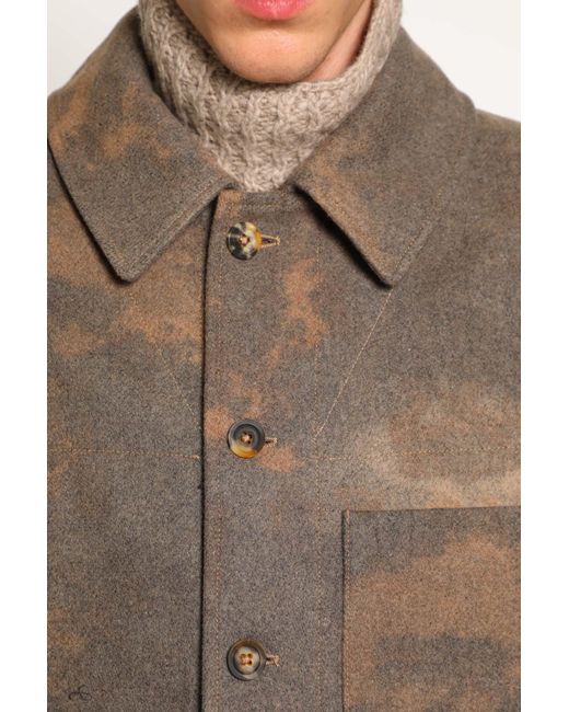 Forme D'expression Brown Felt Jacket for men