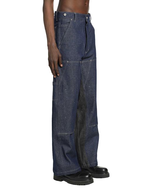 BRYAN JIMENE`Z Blue Workwear Jeans for men