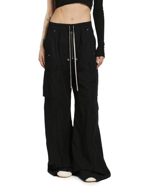 Rick Owens Black Temple Double Cargo Jumbo Belas